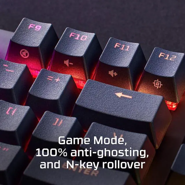 Alt view image 3 of 3 - HyperX Alloy Origins Core PBT - TKL Mechanical Gaming Keyboard, PBT Keycaps, RGB lighting, Compact, Aluminum Body, Customizable with HyperX NGENUITY, Onboard Memory - HyperX Tactile Aqua Switch