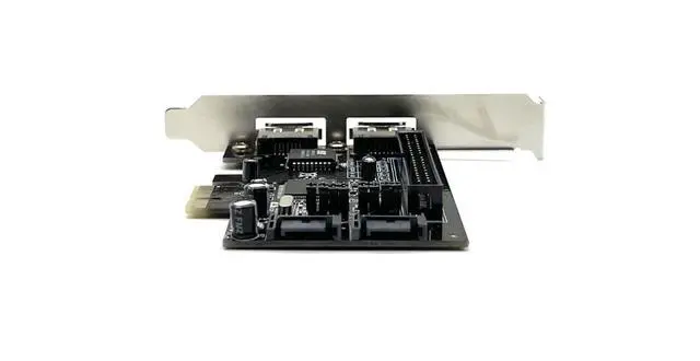 Alt view image 5 of 6 - Weastlinks 2 Port SATA IDE PCI-e Adapter Card PCIE to SATA IDE eSATA x2 Combo Adapter Converter RAID Controller Card Chip JMB363
