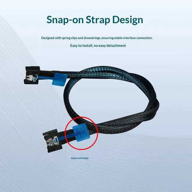 Alt view image 7 of 7 - HOOCCC MCIO 4x to MCIO 4x Cable 50cm PCIe 4.0 x4 64Gbps High-Speed Data Cable Silver-Plated Wire Braided Shield for Enterprise SSD Server Workstation