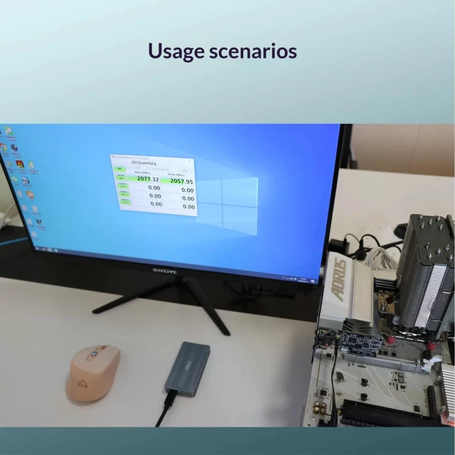 Alt view image 5 of 7 - HOOCCC PCIe x4 to Type-E Adapter Card, USB 3.2 Gen 2x2 20Gbps, ASM3242, Full & Low Profile Brackets