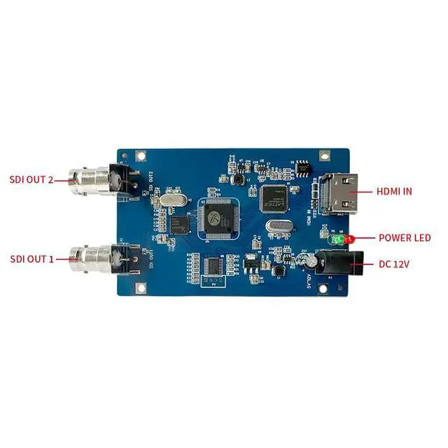 Alt view image 2 of 5 - HDMI to Dual SDI Converter Board, 1080P@60Hz HDMI Input to 2-Port SDI Output Module, 1 in 2 Out Audio Video Adapter PCB