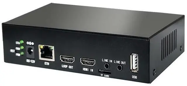 Alt view image 5 of 5 - 4K60 HDMI Encoder with Loopout - 1080P@60fps H.265/H.264 Video Streamer - Supports SRT, RTMP, RTSP, WebRTC, GB28181 - OSD Overlay for Live Streaming, Security