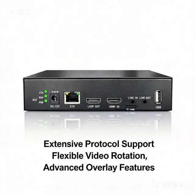 Main image of 4K60 HDMI Encoder with Loopout - 1080P@60fps H.265/H.264 Video Streamer - Supports SRT, RTMP, RTSP, WebRTC, GB28181 - OSD Overlay for Live Streaming, Security