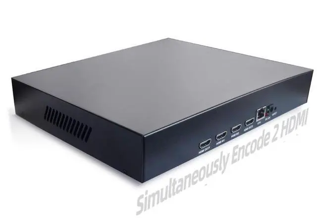 Main image of Dual Channel HDMI Video Encoder with Loopout, H.264/H.265 Hardware Encoder, 2-Ch HDMI In / 2-Ch HDMI Out, SRT/RTSP/RTMP/WebRTC/GB28181/ONVIF Streaming Encoder, SATA 3.0 Storage