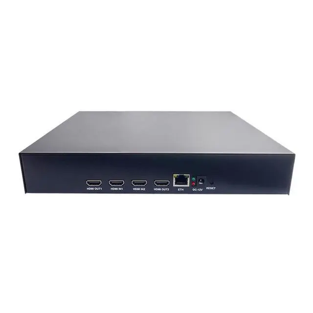 Alt view image 3 of 6 - Dual Channel HDMI Video Encoder with Loopout, H.264/H.265 Hardware Encoder, 2-Ch HDMI In / 2-Ch HDMI Out, SRT/RTSP/RTMP/WebRTC/GB28181/ONVIF Streaming Encoder, SATA 3.0 Storage