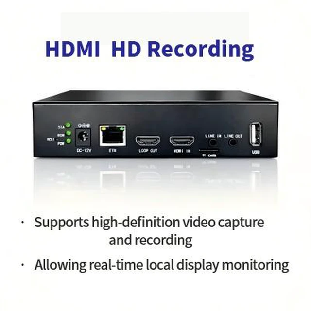 Main image of 1080P 60fps HDMI Video Capture & Recorder Box - HD Video Capture for Gaming, TV Set-Top Box & PC Program Recording with HDMI Loop-Out