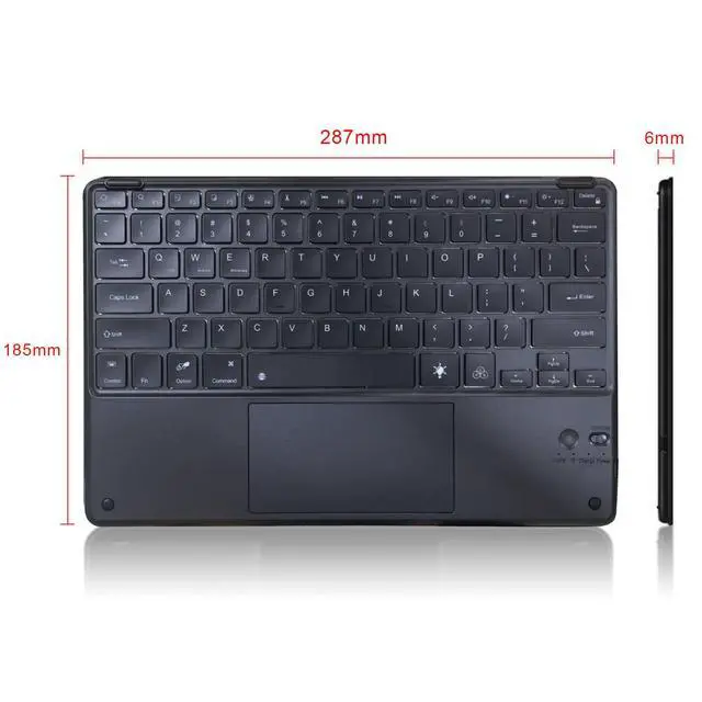 Alt view image 2 of 5 - Black Tablet Keyboard, Laptop Wireless Bluetooth Keyboard