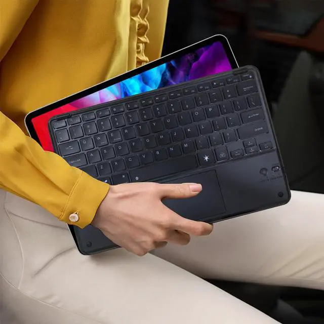 Alt view image 5 of 5 - Black Tablet Keyboard, Laptop Wireless Bluetooth Keyboard