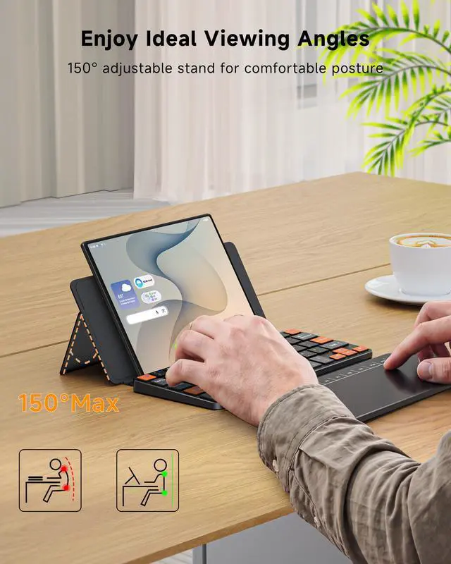 Alt view image 6 of 7 - Mini Wireless Keyboard with Touchpad for Phones,Galaxy Z Fold 8 Ultra/8/7/6