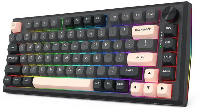 Main image of K687 PRO Wireless CNC Gasket Gaming Keyboard, 81 Keys Mechanical Keyboard w/Premium CNC Aluminum Board, Easy-Control Knob, 5-Layer Noise Dampening, Custom Linear Switch, Round PBT Keycaps