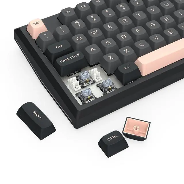 Alt view image 4 of 7 - K687 PRO Wireless CNC Gasket Gaming Keyboard, 81 Keys Mechanical Keyboard w/Premium CNC Aluminum Board, Easy-Control Knob, 5-Layer Noise Dampening, Custom Linear Switch, Round PBT Keycaps