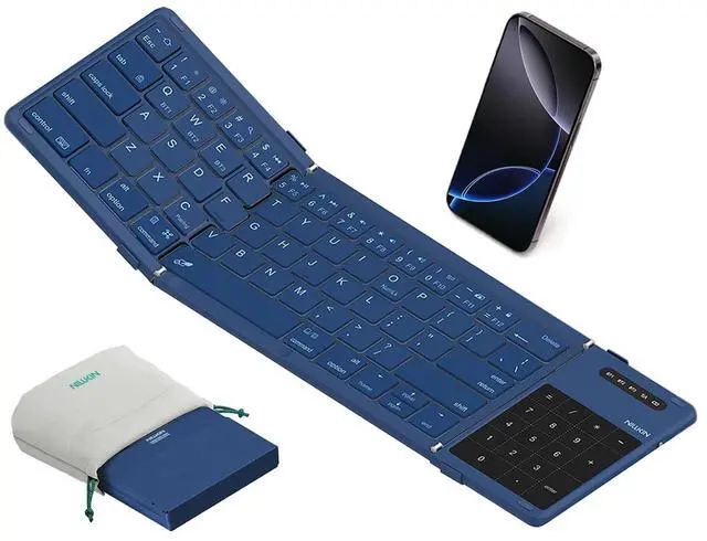Main image of Cube Pocket Upgraded Foldable Keyboard with Touchpad & Number Pad