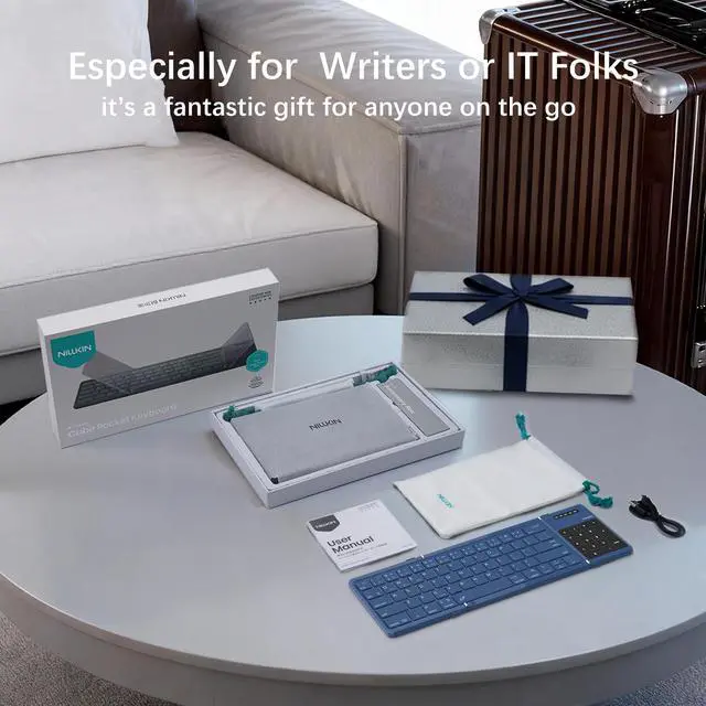 Alt view image 6 of 7 - Cube Pocket Upgraded Foldable Keyboard with Touchpad & Number Pad