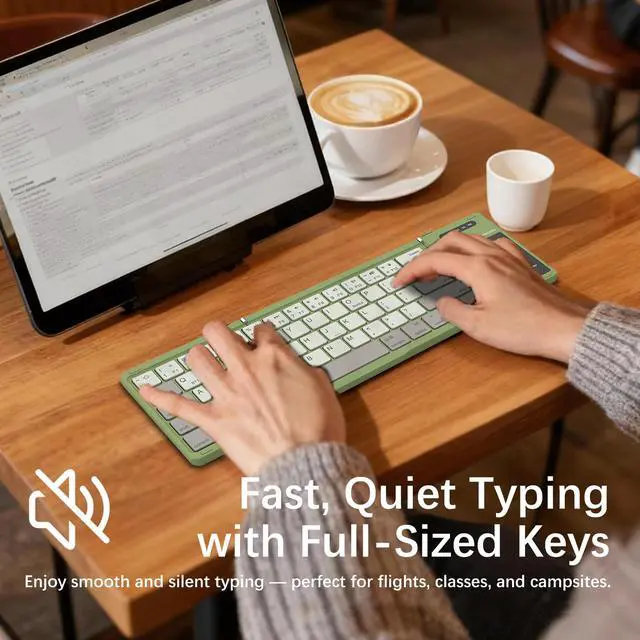 Alt view image 7 of 7 - Cube Pocket Upgraded Foldable Keyboard with Touchpad & Number Pad
