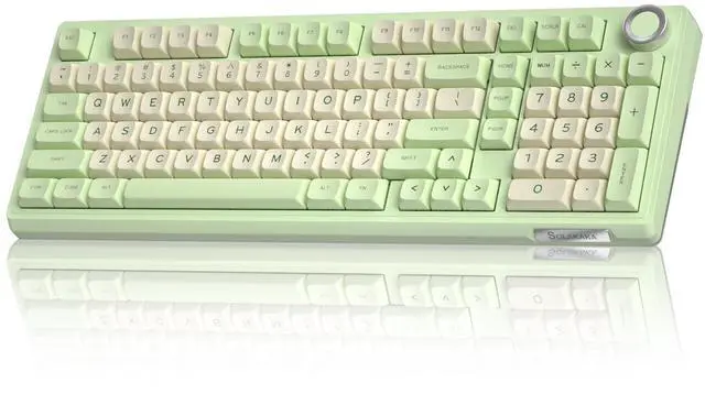 Main image of KI99 Pro Wireless Mechanical Keyboard Quiet Switch,Hot Swappable Pre-Lubed Switches Silent Keyboard with RGB Backlit,Gasket Structure Computer Gaming Keyboards(GreenWhite, Silent Switch)