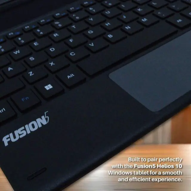 Alt view image 5 of 5 - Helios 10.1 Tablet Docking Keyboard Case - Magnetic Detachable POGO Pin Keyboard with Precise Touchpad - 2 in 1 Laptop Tablet Cover with Adjustable Kickstand - Silent & Comfortable Typing