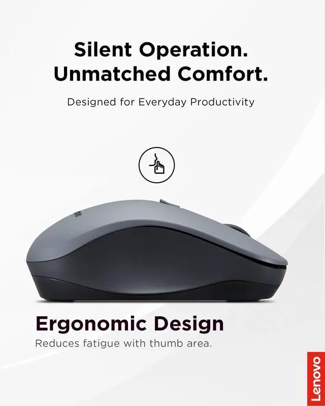Alt view image 5 of 7 - WL310 Bluetooth Silent Mouse, Ergonomic, Adjustable DPI, Silent Clicks, Bluetooth 5.0, Portable for Windows, Mac, and Chromebook, Grey