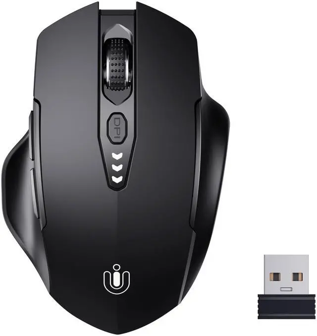Main image of Wireless Mouse, 2.4GHz Rechargeable Computer Mouse, Battery Display