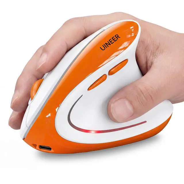 Main image of Ergonomic Vertical Mouse, Tri-Mode Wireless, Rechargeable, 4 DPI