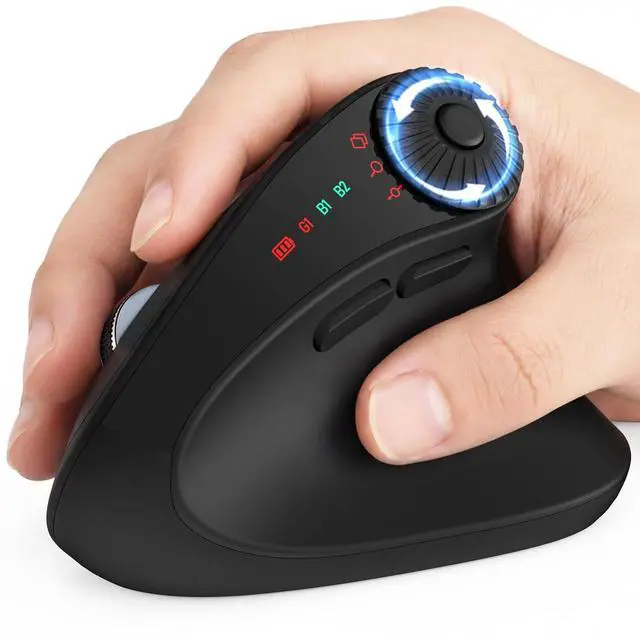 Main image of MAM51 Ergonomic Mouse, Bluetooth Mouse with Side Scroll Wheel