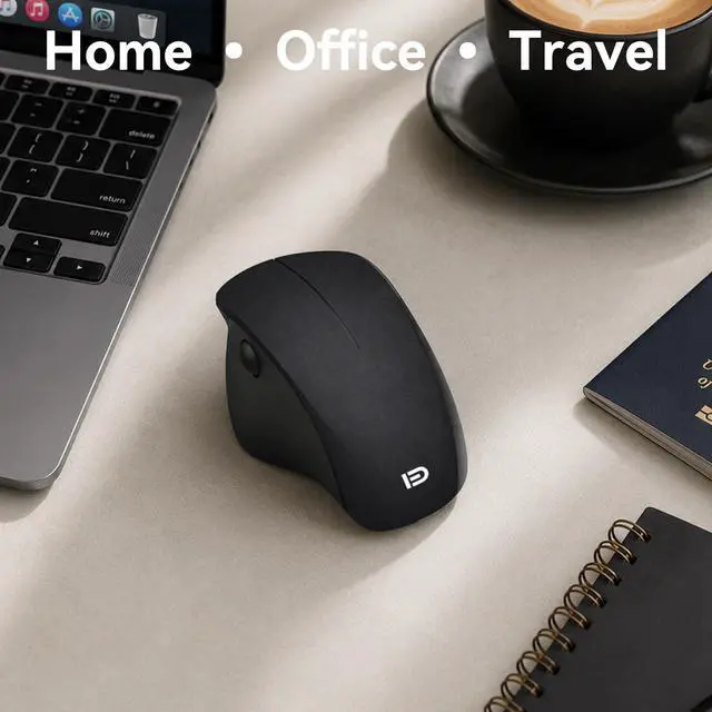 Alt view image 7 of 7 - Wireless Ergonomic Mouse, Thumb Side Scroll, Quiet Click