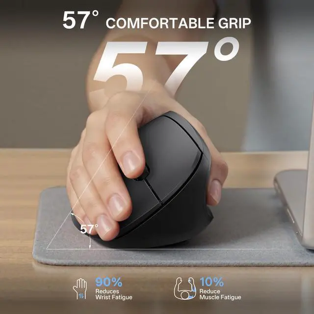 Alt view image 5 of 7 - SPK7628 Ergonomic Mouse - Wireless Mouse with 3 Adjustable DPI