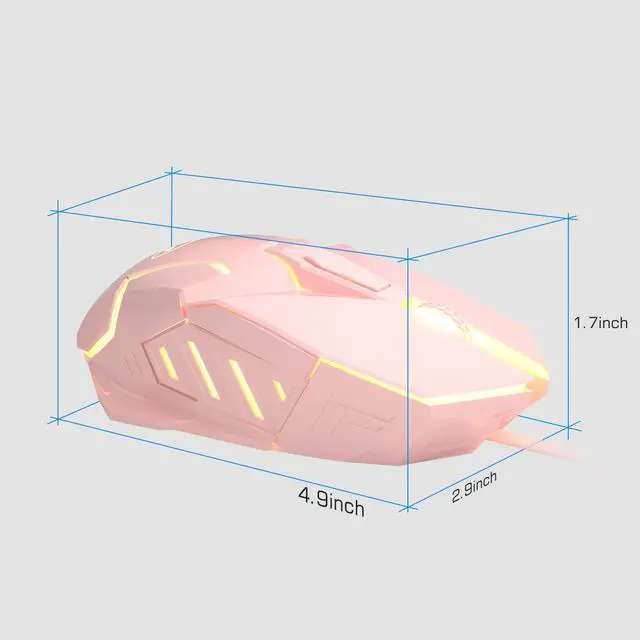 Alt view image 2 of 7 - G10 Gaming Mouse Wired, 7 Colors Breathing LED Backlit Gaming Mouse, 6 Adjustable Speeds, Ergonomic Optical Computer Mouse with 7 Buttons for Windows PC Gamers
