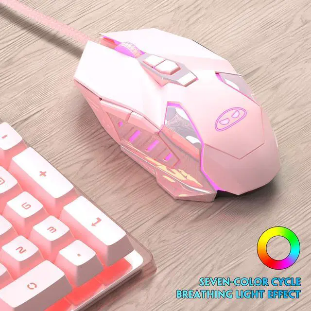 Alt view image 7 of 7 - G10 Gaming Mouse Wired, 7 Colors Breathing LED Backlit Gaming Mouse, 6 Adjustable Speeds, Ergonomic Optical Computer Mouse with 7 Buttons for Windows PC Gamers