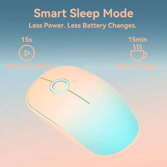 Alt view image 3 of 7 - MangoEra Kawaii Wireless Mouse, Cute Pink Mouse for Laptop, Portable Silent