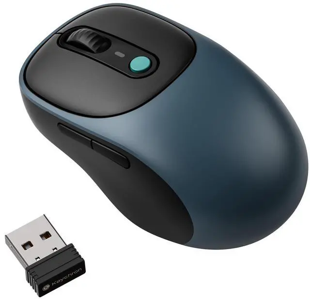 Main image of BM24 Portable Wireless Mouse, 2400 DPI Quiet Clicks, 2.4 GHz/Bluetooth 5.2/Wired with Programmable Buttons, Long Battery Life for Laptop PC/Mac/Windows - Space Gray