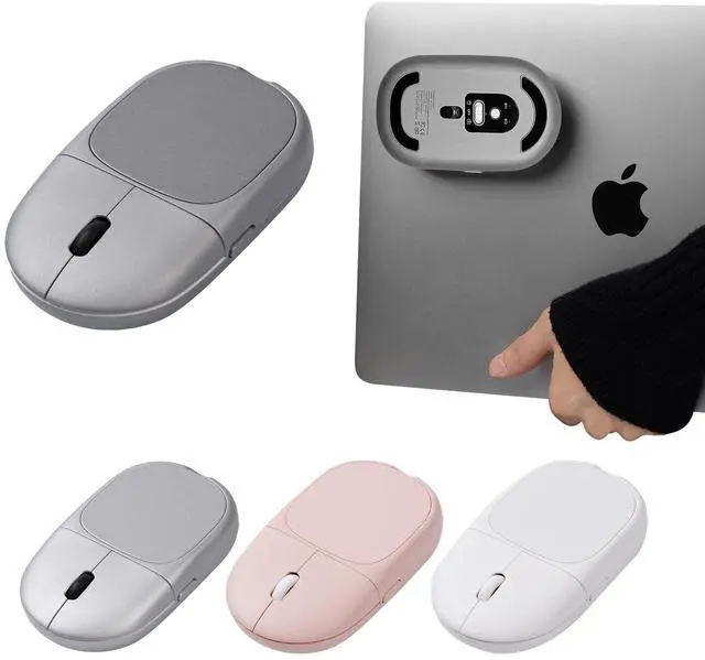 Main image of Magnito Magnetic Wireless Bluetooth Mouse for MacBook, iPad, Laptop, Windows, Chrome OS, Linux Compact & Portable, Slim, Lightweight, Quiet Clicks The Best Travel Mouse (Space Gray)