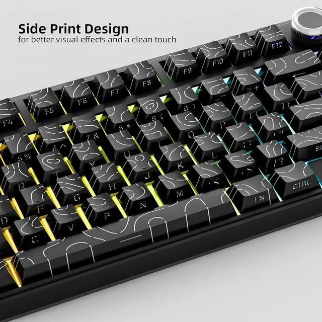 Alt view image 3 of 7 - 87 Pbt Keycaps, Mechanical Keycap Set, MXD Technology (Anti-Sink, Anti-Scratch, Anti-Fade), Suitable for All Mechanical Keyboards, Best Choice for Work/Gaming (Keyboard not Included)