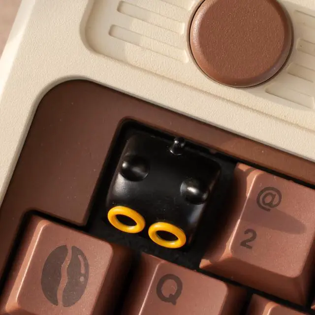 Alt view image 5 of 7 - Artisan Cat Keycap for Mechanical Keyboards, Orange and White, 3D Printed Resin, 1U Size, MX Switch Compatible, Decorative Design for Gaming and Typing (MMK-HHH)
