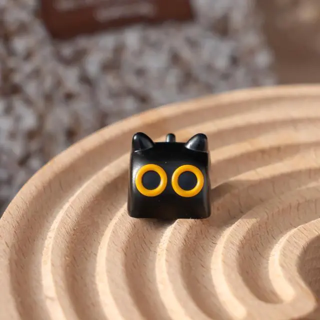 Alt view image 6 of 7 - Artisan Cat Keycap for Mechanical Keyboards, Orange and White, 3D Printed Resin, 1U Size, MX Switch Compatible, Decorative Design for Gaming and Typing (MMK-HHH)