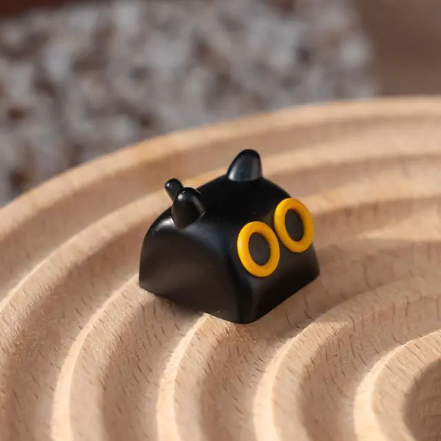 Alt view image 7 of 7 - Artisan Cat Keycap for Mechanical Keyboards, Orange and White, 3D Printed Resin, 1U Size, MX Switch Compatible, Decorative Design for Gaming and Typing (MMK-HHH)