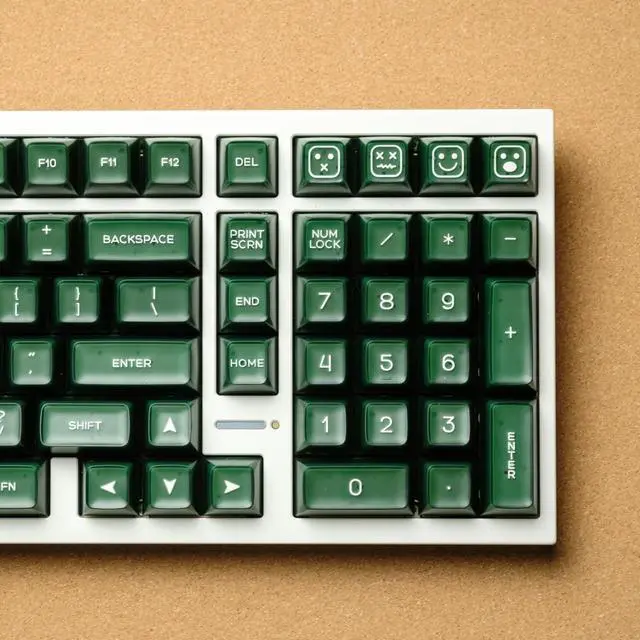 Alt view image 6 of 7 - ULTRAEQUIP Emerald Jade Keycaps 142 Keys Double Shot PBT Keycaps RSA Profile, Translucent Green Shine Through, Custom Set for ISO ANSI 60, 75, 80, 95, 100% Mechanical Keyboard