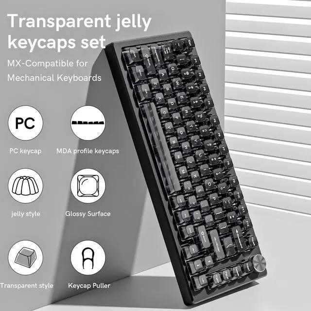 Alt view image 3 of 7 - Clear keycaps Set,Translucent Keyboard keycaps,Jelly Key caps