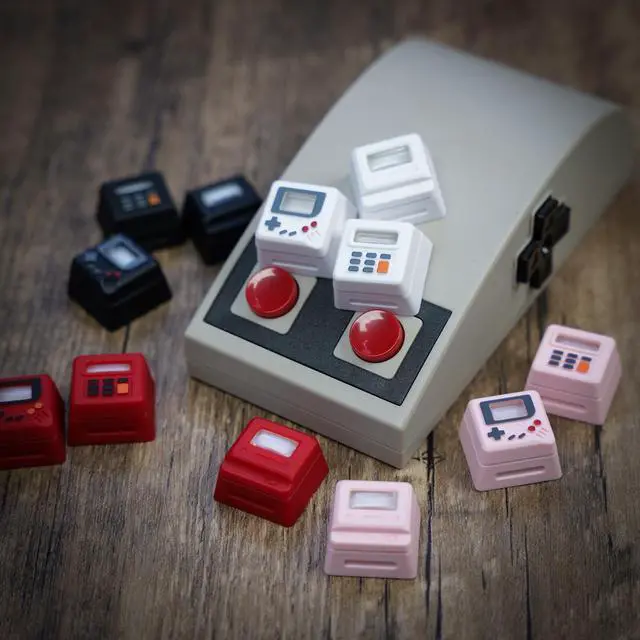Alt view image 3 of 6 - Artisan 3-in-1 Swappable Face Keycap Set for Mechanical Keyboard, 3 Independent Keycaps with Interchangeable Face Inserts, 1U Size, MX Switch Compatible for Gaming and Typing (Red)