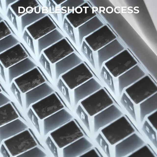 Alt view image 5 of 7 - XVX White Shine Through Keycaps, PBT Keyboard Keycaps Cherry Profile