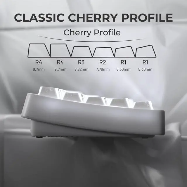 Alt view image 7 of 7 - XVX White Shine Through Keycaps, PBT Keyboard Keycaps Cherry Profile