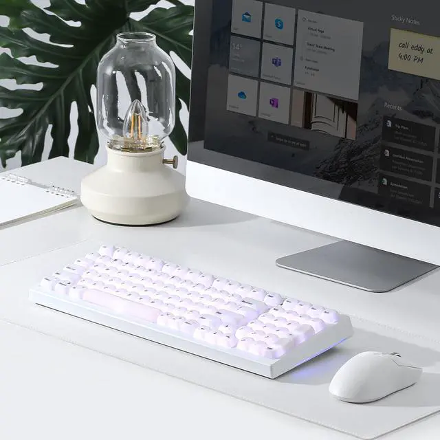 Alt view image 7 of 7 - 126 Keys MOA Ceramic-Style PC Dye-Sub Keycaps (White, MOA)