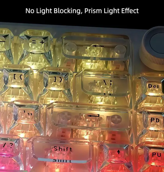 Alt view image 2 of 7 - ICE Clear keycaps,Translucent keycaps Jelly,Shine Throug Key caps