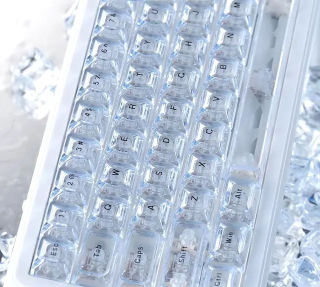 Alt view image 7 of 7 - ICE Clear keycaps,Translucent keycaps Jelly,Shine Throug Key caps