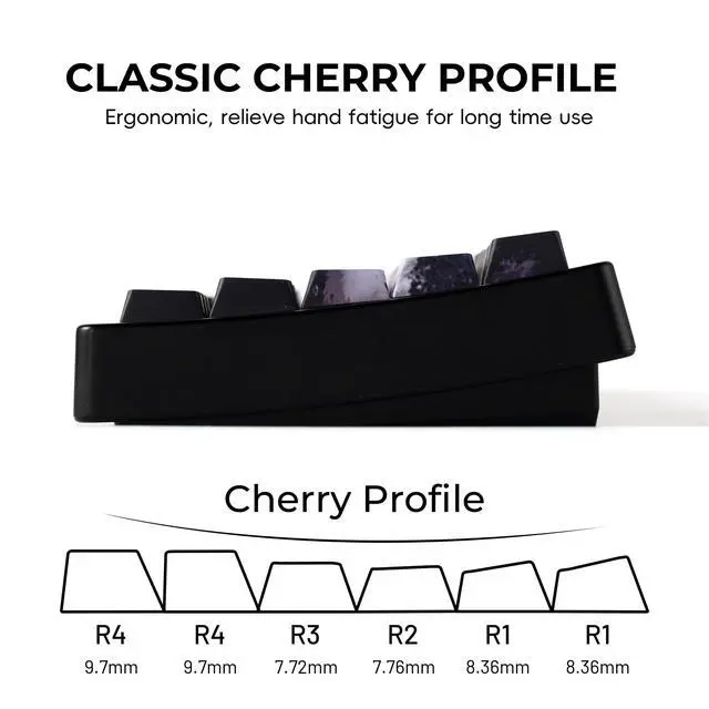 Alt view image 4 of 7 - XVX Swordsman Double Shot PBT Keycaps, Side Printed Shine Through Keycap Set, Cherry Profile Dye Sublimation Keyboard Keycaps Suitable for Cherry Gateron MX Switches Mechanical Keyboard