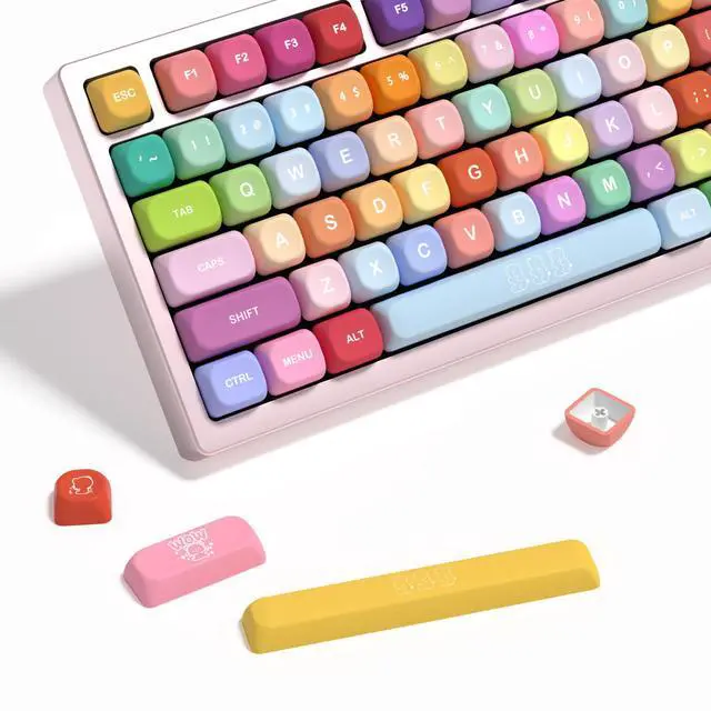 Main image of KBDiy Gummy Bears KOA Profile Keycaps Set,Dye-Sublimation PBT Cute Custom Keyboard Keycap,139 Key Cap 100 Percent Set for Cherry Gateron MX Switches Mechanical Keyboards