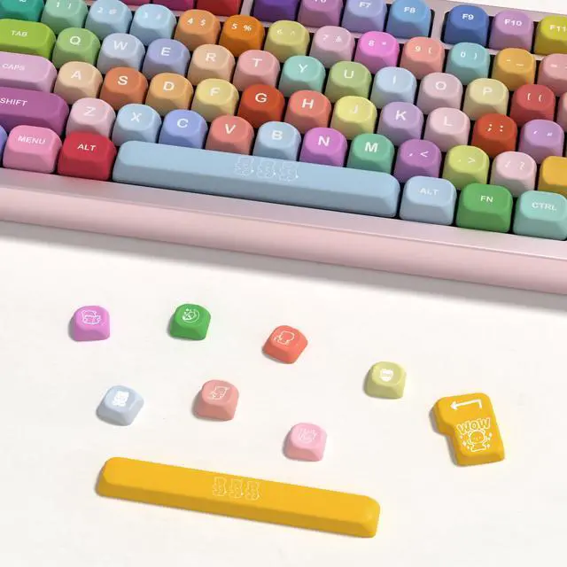 Alt view image 4 of 7 - KBDiy Gummy Bears KOA Profile Keycaps Set,Dye-Sublimation PBT Cute Custom Keyboard Keycap,139 Key Cap 100 Percent Set for Cherry Gateron MX Switches Mechanical Keyboards