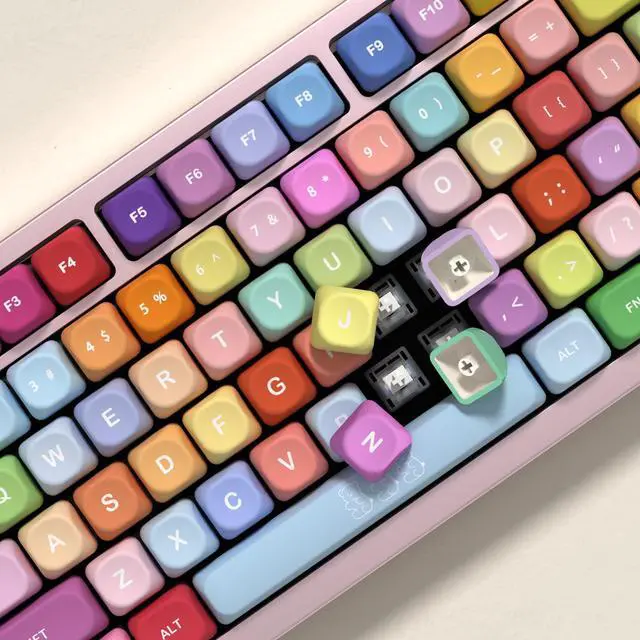 Alt view image 5 of 7 - KBDiy Gummy Bears KOA Profile Keycaps Set,Dye-Sublimation PBT Cute Custom Keyboard Keycap,139 Key Cap 100 Percent Set for Cherry Gateron MX Switches Mechanical Keyboards