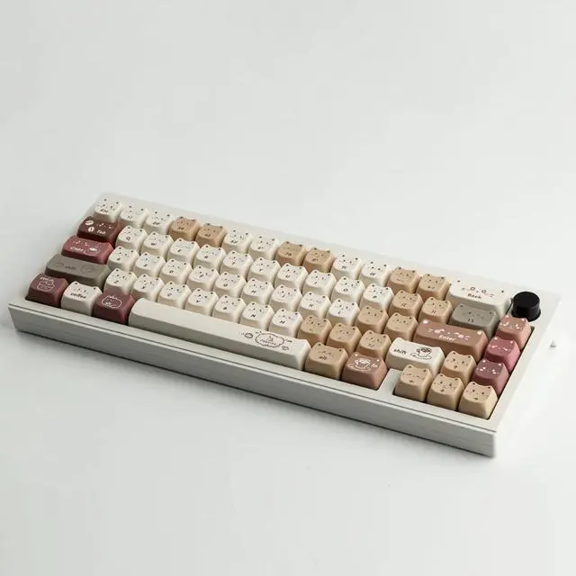 Alt view image 5 of 7 - PBT Keycaps 142 Keys Cute Keycaps Coffee Cat Keycap