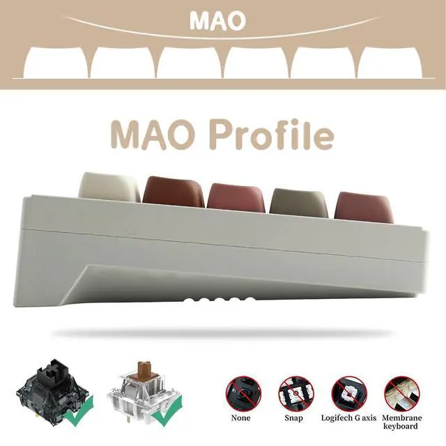 Alt view image 7 of 7 - PBT Keycaps 142 Keys Cute Keycaps Coffee Cat Keycap