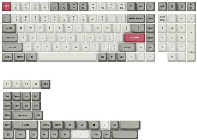 Main image of OSA Profile Double-Shot PBT Keycap Full Keycap Set (141 Keys) - Retro, Compatible with MX Mechanical Switches, Non-Shine-Through, Fits ANSI Layouts (100%, TKL, 96%, 75%, 65%, 60%)